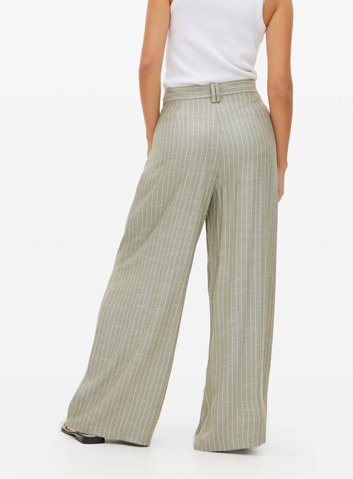 Sage Green Ultra-Wide Co-ord Tailored Trousers 14R - Image 4
